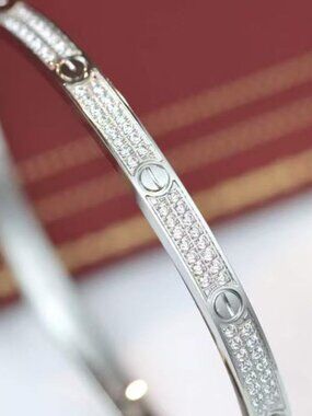 Cartier Iconic Love Bracelet, Full Diamond Pave, White Gold
